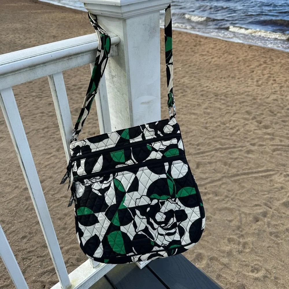 Vera Bradley “Imperial Rose” Triple Zip Hipster Crossbody - NWT